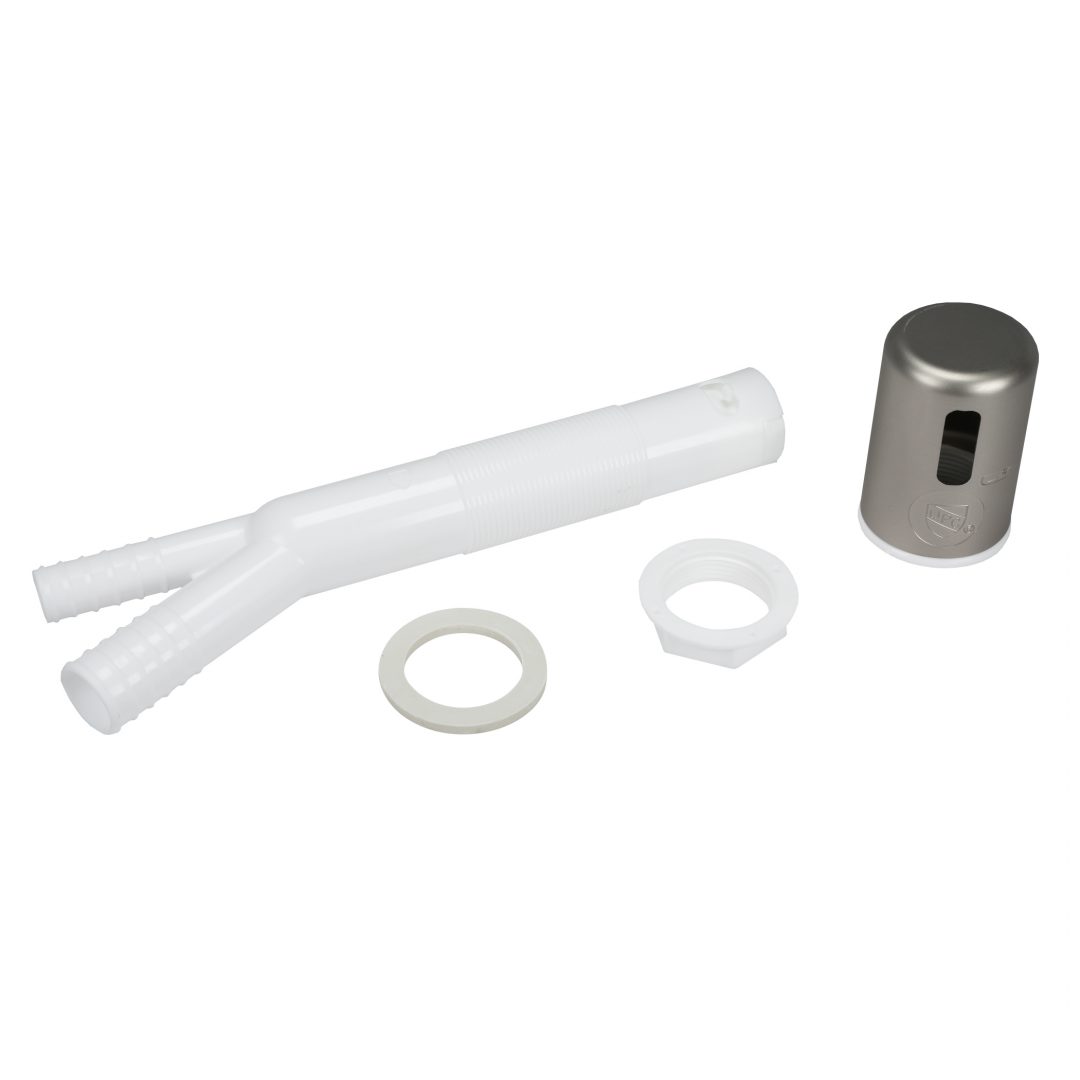 7/8 O.D. Air Gap Body with Air Gap Cap in Brushed Nickel Plumbing