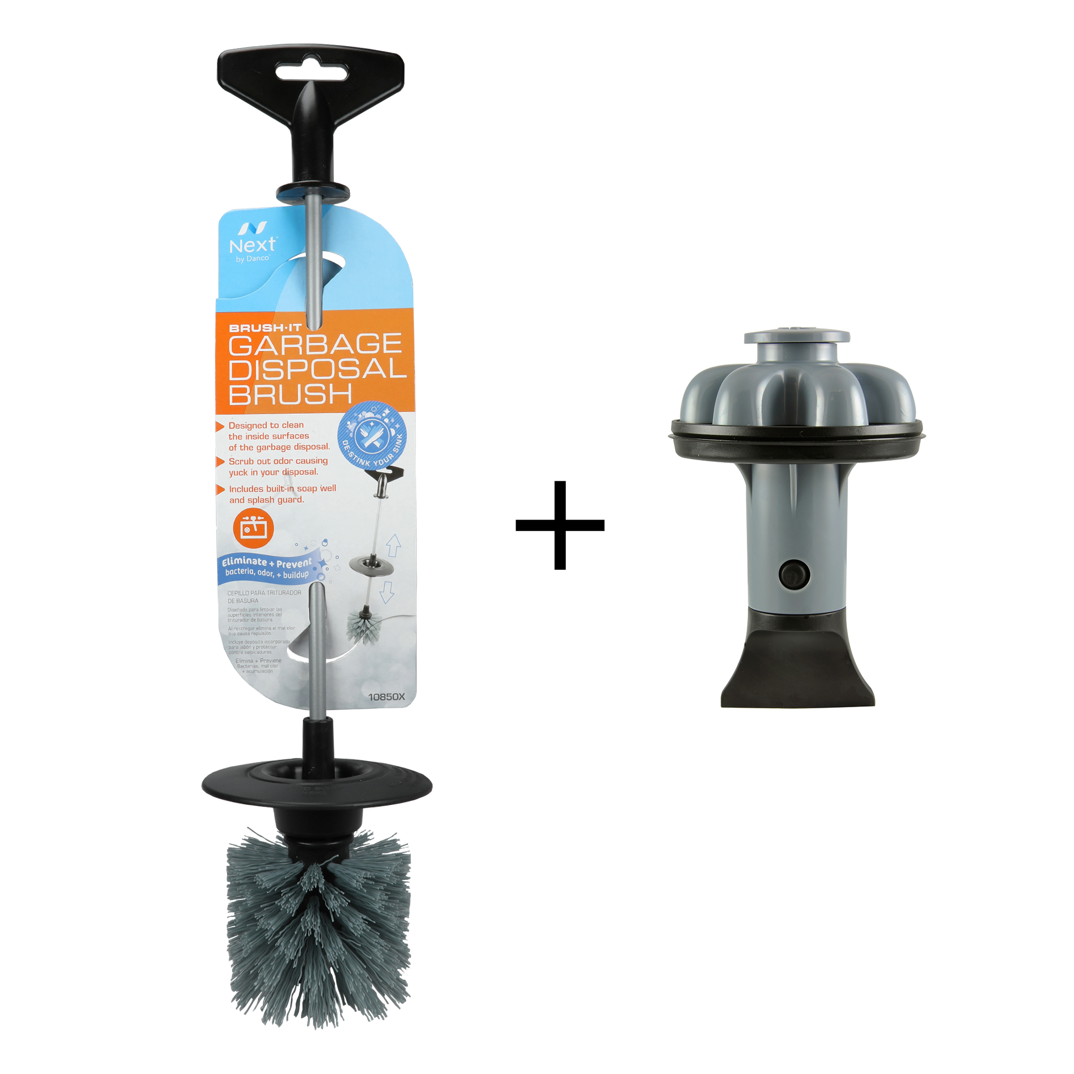 Brush. It Garbage Disposal Cleaning Brush & Disposal Genie II Gray