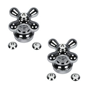Faucet Cross-Arm Handle in Chrome (2-Pack)