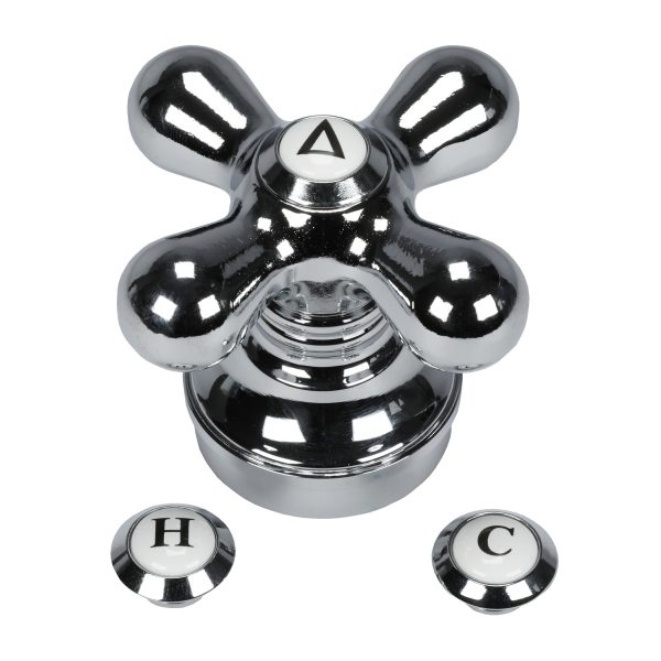 Faucet Cross-Arm Handle in Chrome (2-Pack)