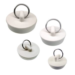 1-3/8 in. Rubber Drain Stopper in White (1 per Card) - Danco