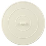 5 in. Flat Suction Sink Stopper in White