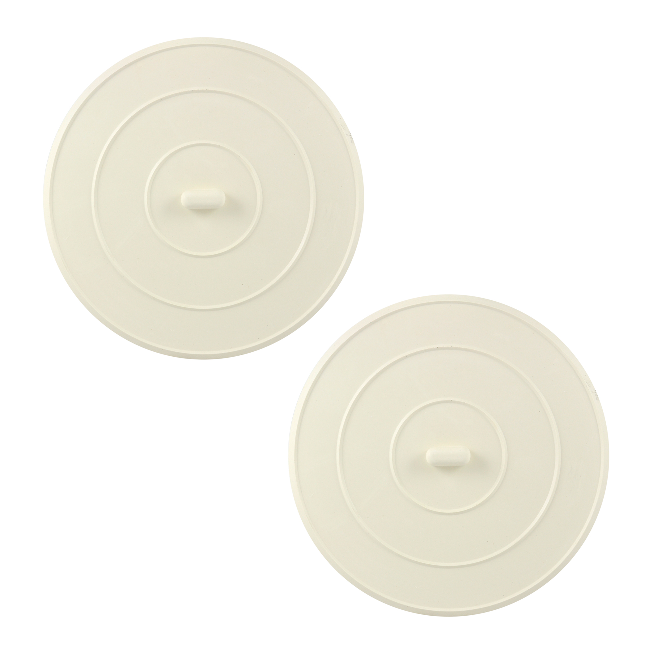 5 in. Flat Suction Sink Stopper in White (2-Pack) - Danco