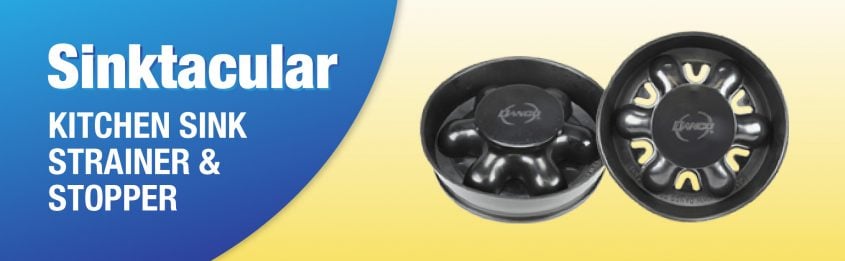 Press Release: The Sinktacular Strainer/Stopper Capability Provides A New Twist for Your Kitchen Sink!