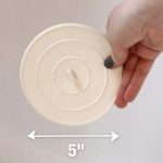 5 in. Flat Suction Sink Stopper in White
