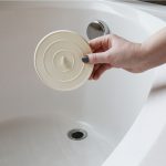 5 in. Flat Suction Sink Stopper in White