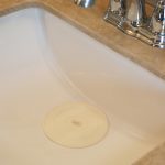 5 in. Flat Suction Sink Stopper in White