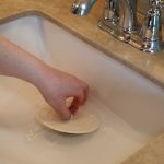 5 in. Flat Suction Sink Stopper in White