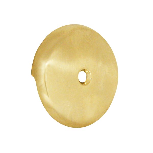 Single Hole Bathtub Drain Overflow Plate in Polished Brass