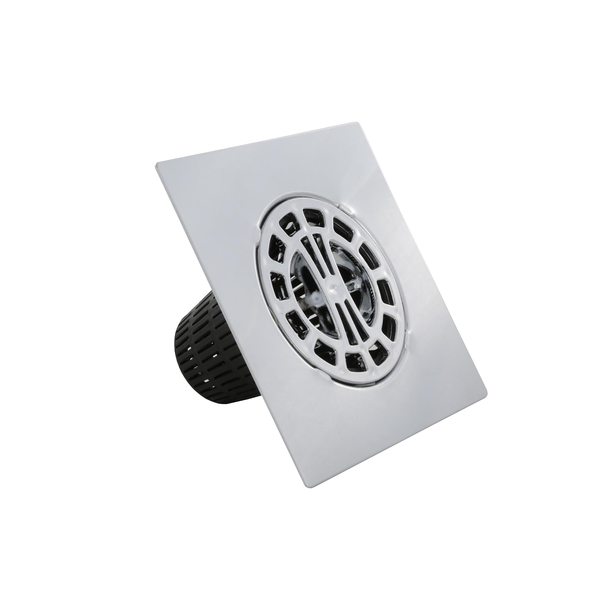 Square Hair Catcher for Shower Drain in Chrome - Danco Square Hair Catcher for Shower Drain in Chrome - Danco