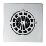 Square Hair Catcher for Shower Drain in Chrome