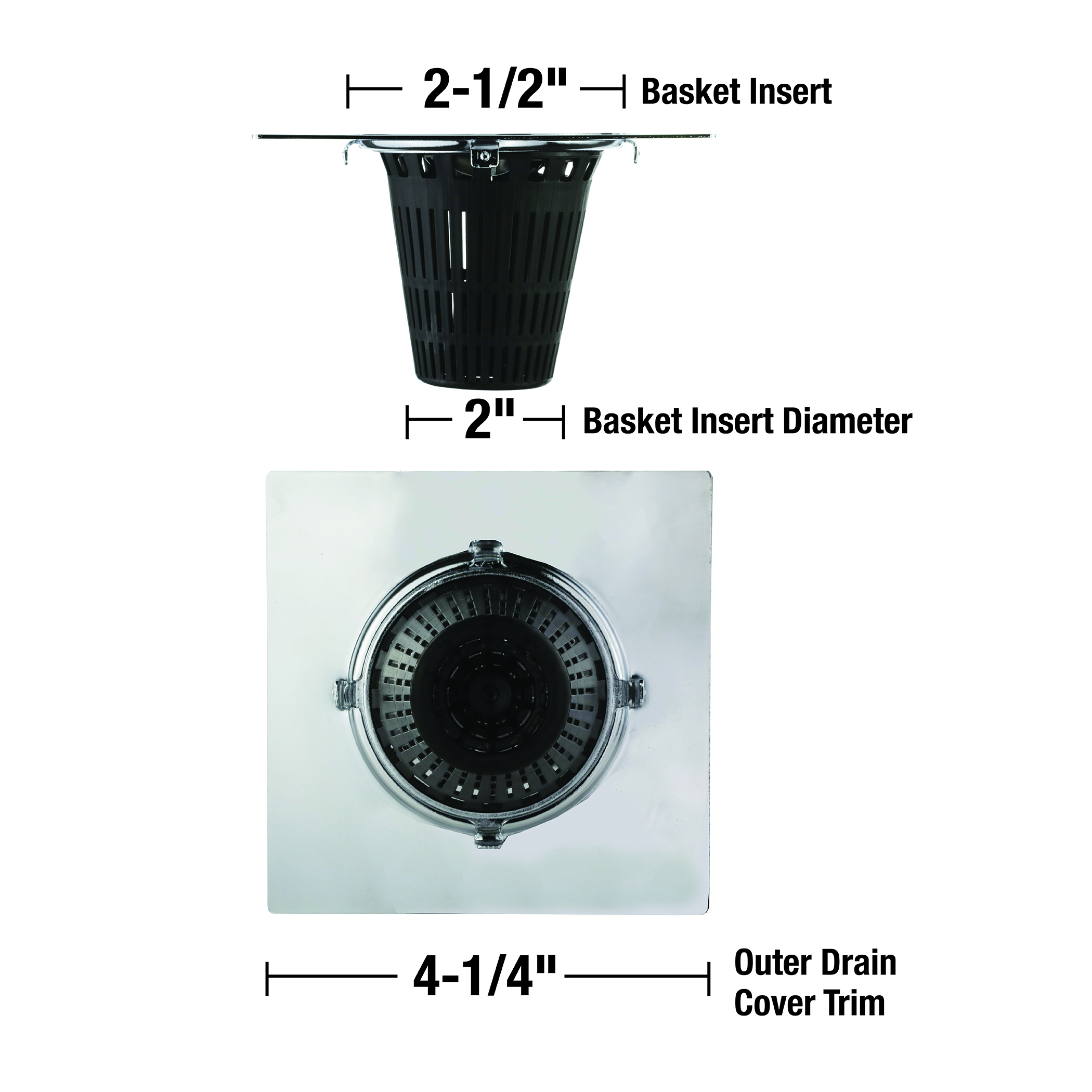 ShowerShroom (Gray) The 2 inch Hair Catcher That Prevents Clogged