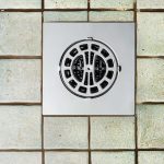 Square Hair Catcher for Shower Drain in Chrome
