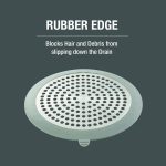 1st image of Bathroom Sink/Bathtub Hair Catcher & Drain Protector in Brushed Nickel