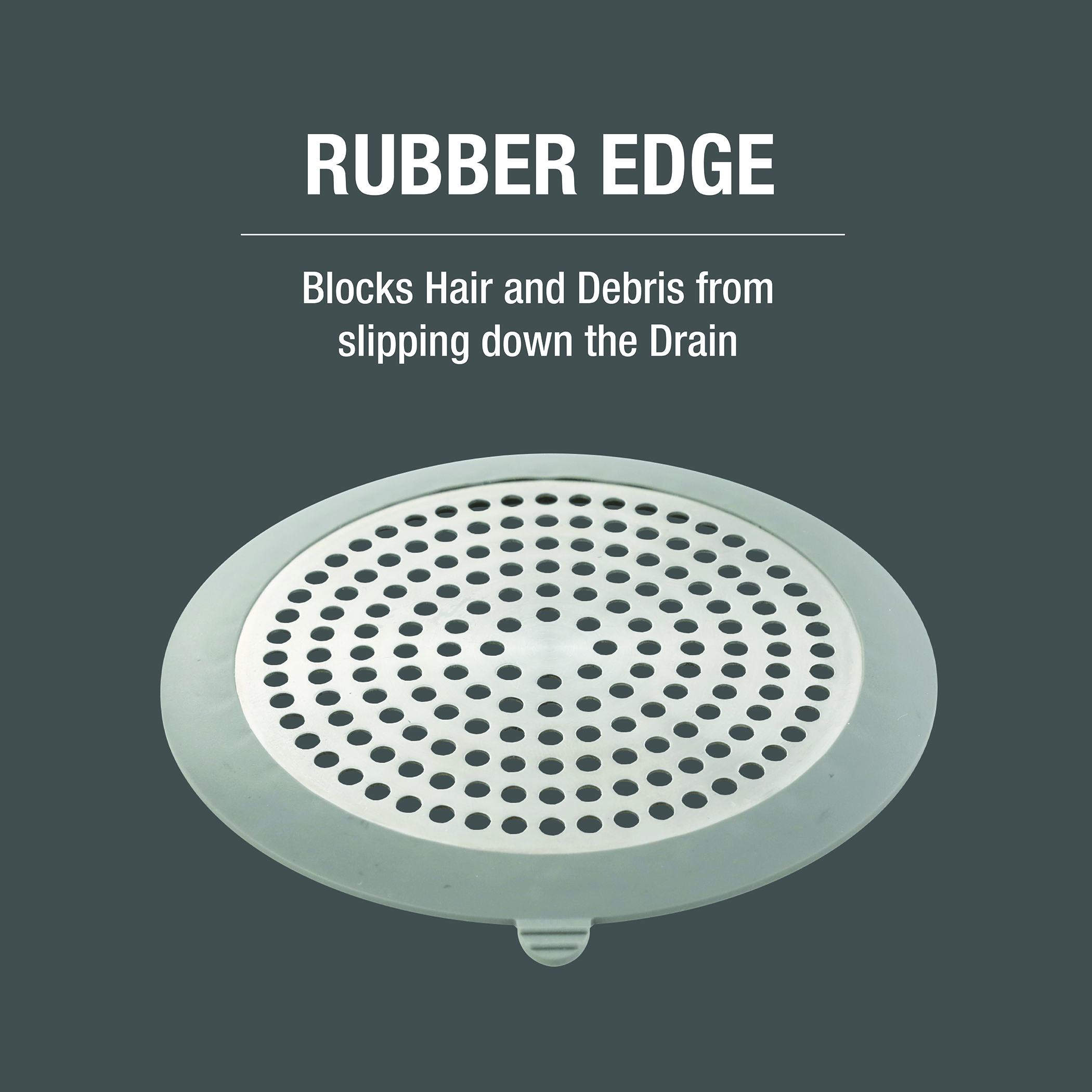 Bathroom Sink/Bathtub Hair Catcher & Drain Protector in Brushed