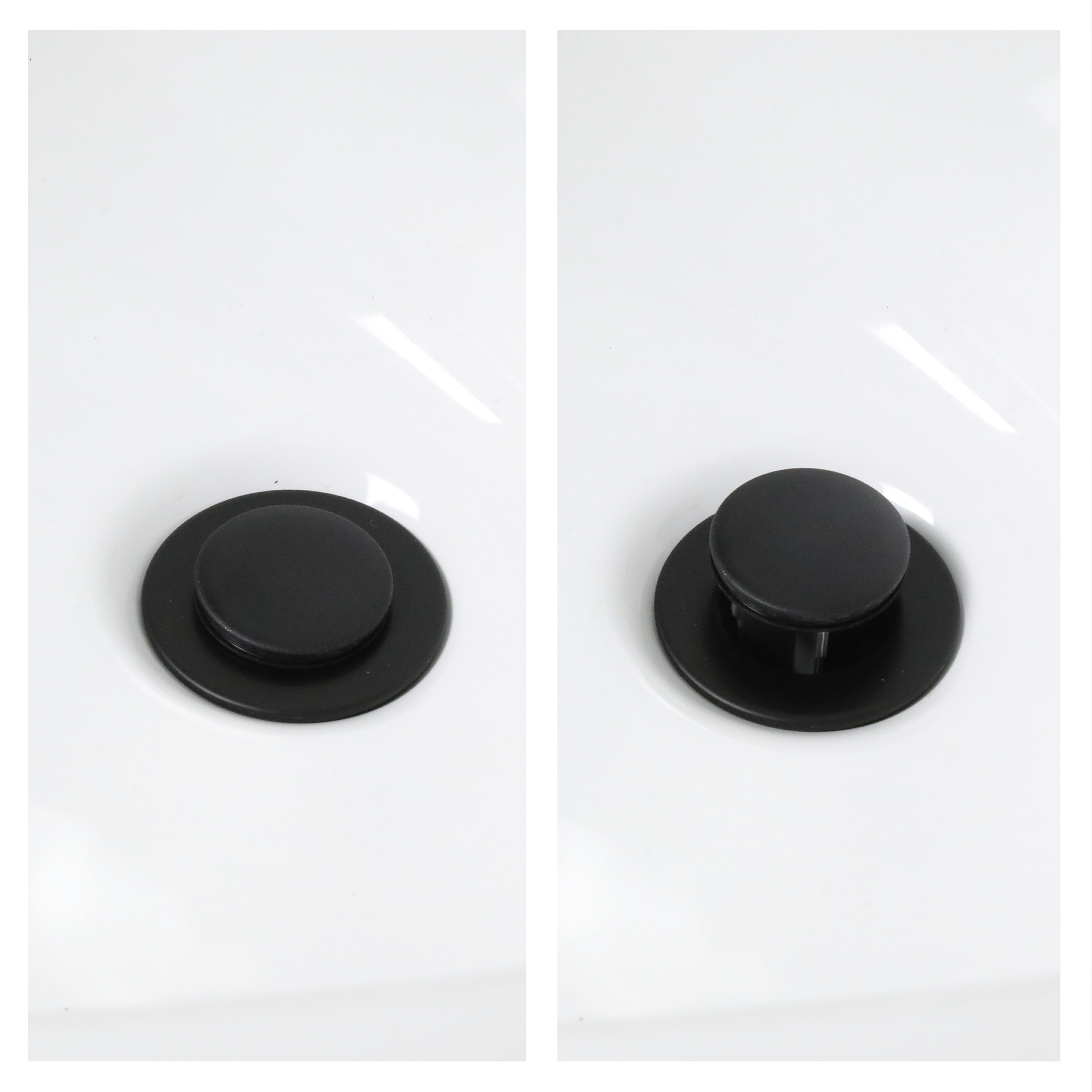 Bathroom Pop-up Stopper Replacement for Pop-up Drain Assemblies in Matte Black
