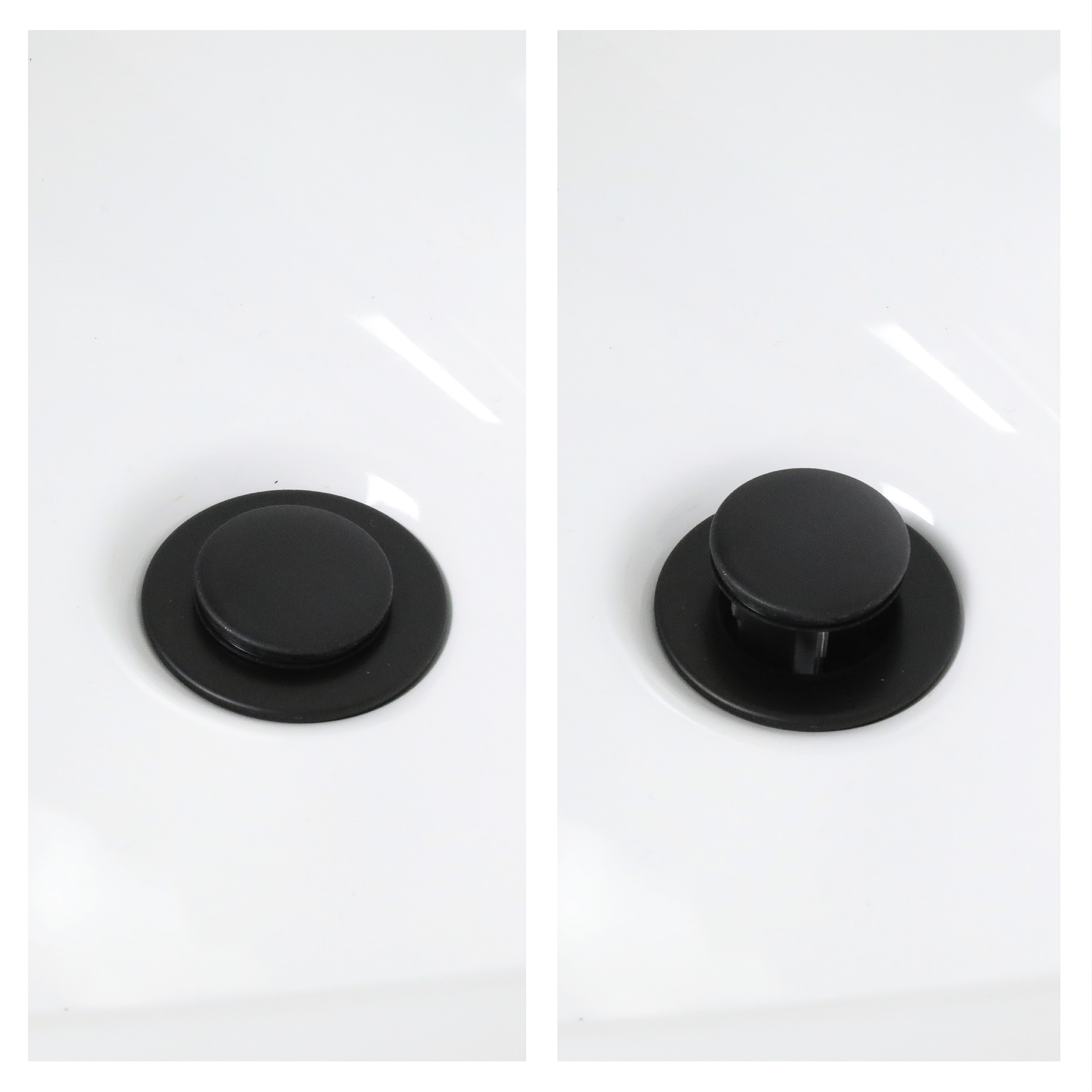 Kitchen Garbage Disposal Drain Stopper in Matte Black - Danco