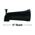 7th image of Diverter Tub Spout in Matte Black