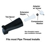 4th image of Diverter Tub Spout in Matte Black