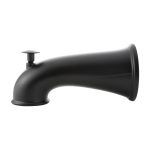 6 in. Decorative Tub Spout with Pull Up Diverter in Matte Black