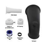 4th image of 6 in. Decorative Tub Spout with Pull Up Diverter in Matte Black