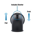 5th image of 6 in. Decorative Tub Spout with Pull Up Diverter in Matte Black