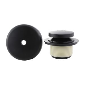 Touch-Toe Tub Drain Trim Kit with Overflow in Matte Black