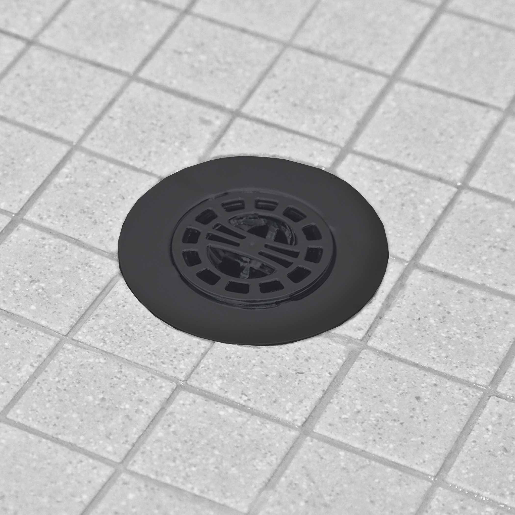 Hair Catcher Shower Drain Cover in Matte Black - Danco