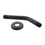8 in. Shower Arm w/ Flange in Matte Black