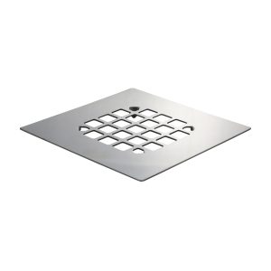 Square Snap-In Shower Drain Cover in Chrome