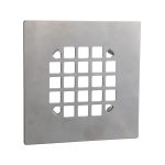 Square Snap-In Shower Drain Cover in Chrome