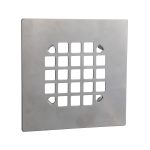 2nd image of Square Snap-In Shower Drain Cover in Chrome