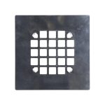 Square Snap-In Shower Drain Cover in Brushed Nickel