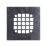 2nd image of Square Snap-In Shower Drain Cover in Brushed Nickel