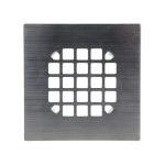 3rd image of Square Snap-In Shower Drain Cover in Brushed Nickel