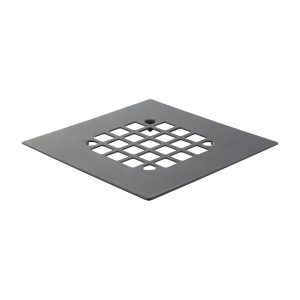 Square Snap-In Shower Drain Cover in Matte Black