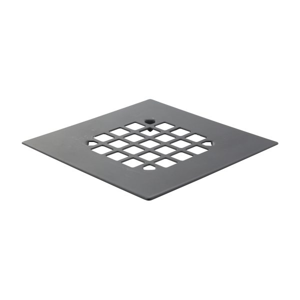 Square Snap-In Shower Drain Cover in Matte Black