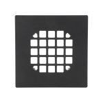 Square Snap-In Shower Drain Cover in Matte Black