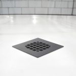 Square Snap-In Shower Drain Cover in Matte Black