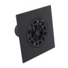 Square Hair Catcher for Shower Drain in Matte Black