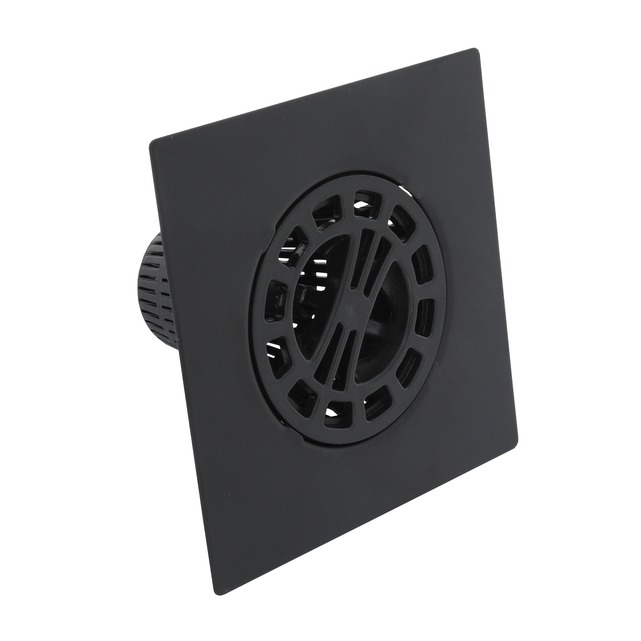 Square Hair Catcher for Shower Drain in Matte Black - Danco