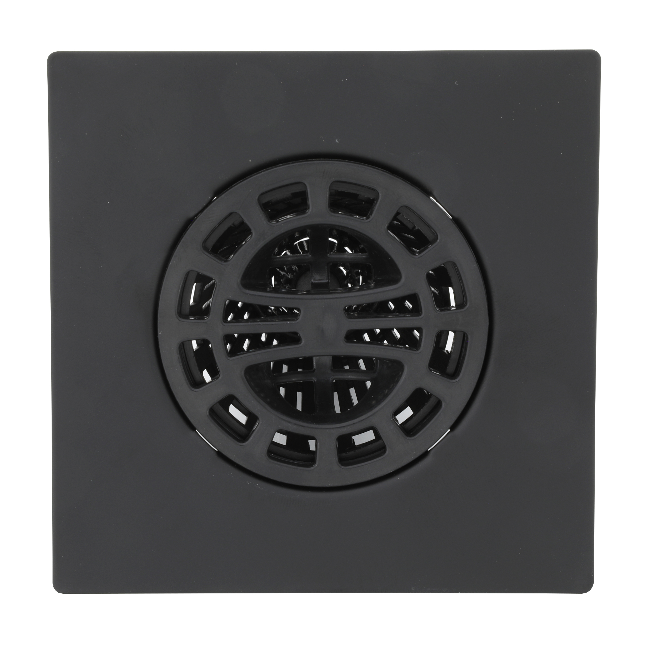 Square Hair Catcher for Shower Drain in Matte Black - Danco