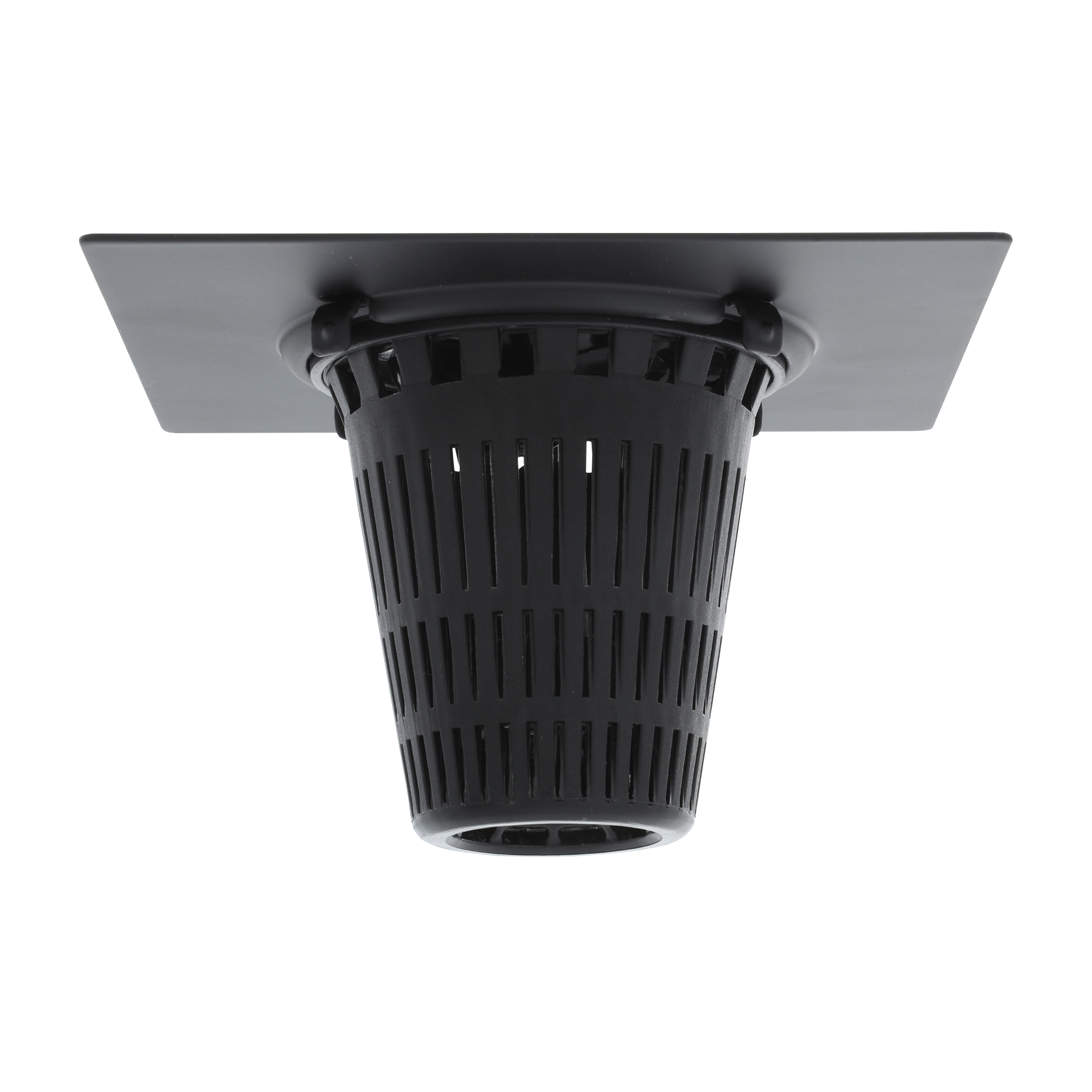 Square Hair Catcher for Shower Drain in Matte Black - Danco