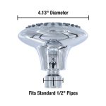 5-Spray Water-Saving Shower Head in Chrome