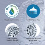 5-Spray Water-Saving Shower Head in Chrome
