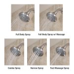 5-Spray Water-Saving Shower Head in Brushed Nickel