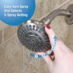 5-Spray Water-Saving Shower Head in Brushed Nickel