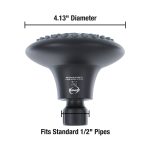 5-Spray Water-Saving Shower Head in Matte Black