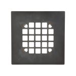 Square Snap-In Shower Drain Cover in Oil Rubbed Bronze