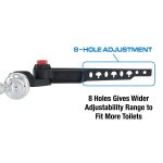 Universal Decorative Toilet Handle in Chrome